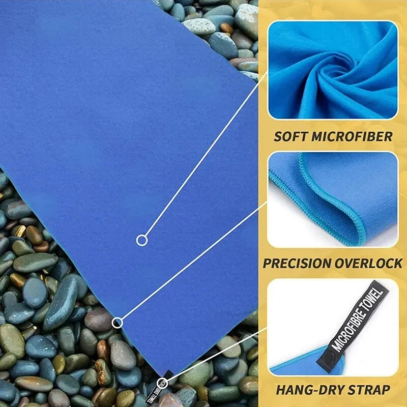 Quick-Drying Sports Towel Swimming Gym Camping Running Beach Washcloth Towels - Image 4 of 4