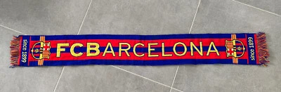 Écharpe Barca Barcelone vintage Barcelona football scarf soccer FCB - Photo 1/3