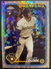 2024 Topps Chrome Update Base Oliver Dunn #USC135 ROOKIE X-Fractor