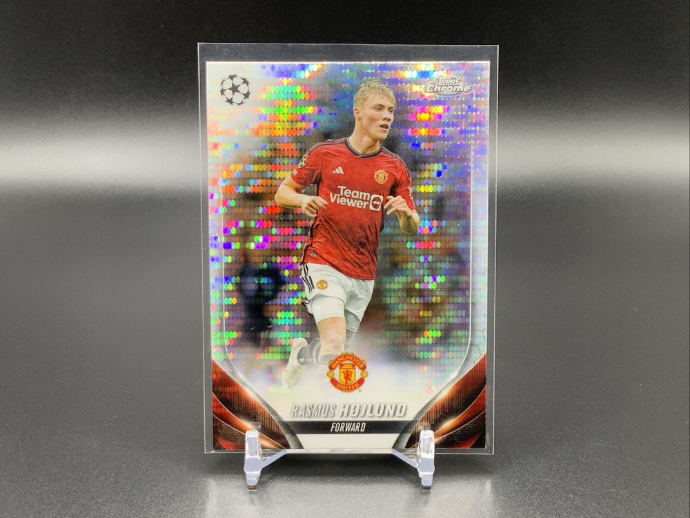 Rasmus Hojlund 2023-24 Topps Chrome Uefa Silver Pulsar Refractor #131 TTC1163