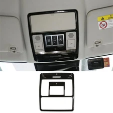 Gloss Black ABS Front Reading Light Panel Cover For Jaguar F-PACE XE XF 2016-20