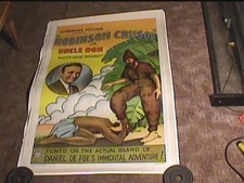 ROBINSON CRUSOE 1936 M.A. Wetherell  LINEN BACKED ORIG MOVIE POSTER