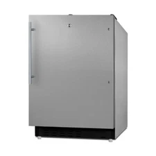 Summit ALRF49BCSSHV 19" Undercounter Refrigerator Freezer, Stainless Steel, 2...