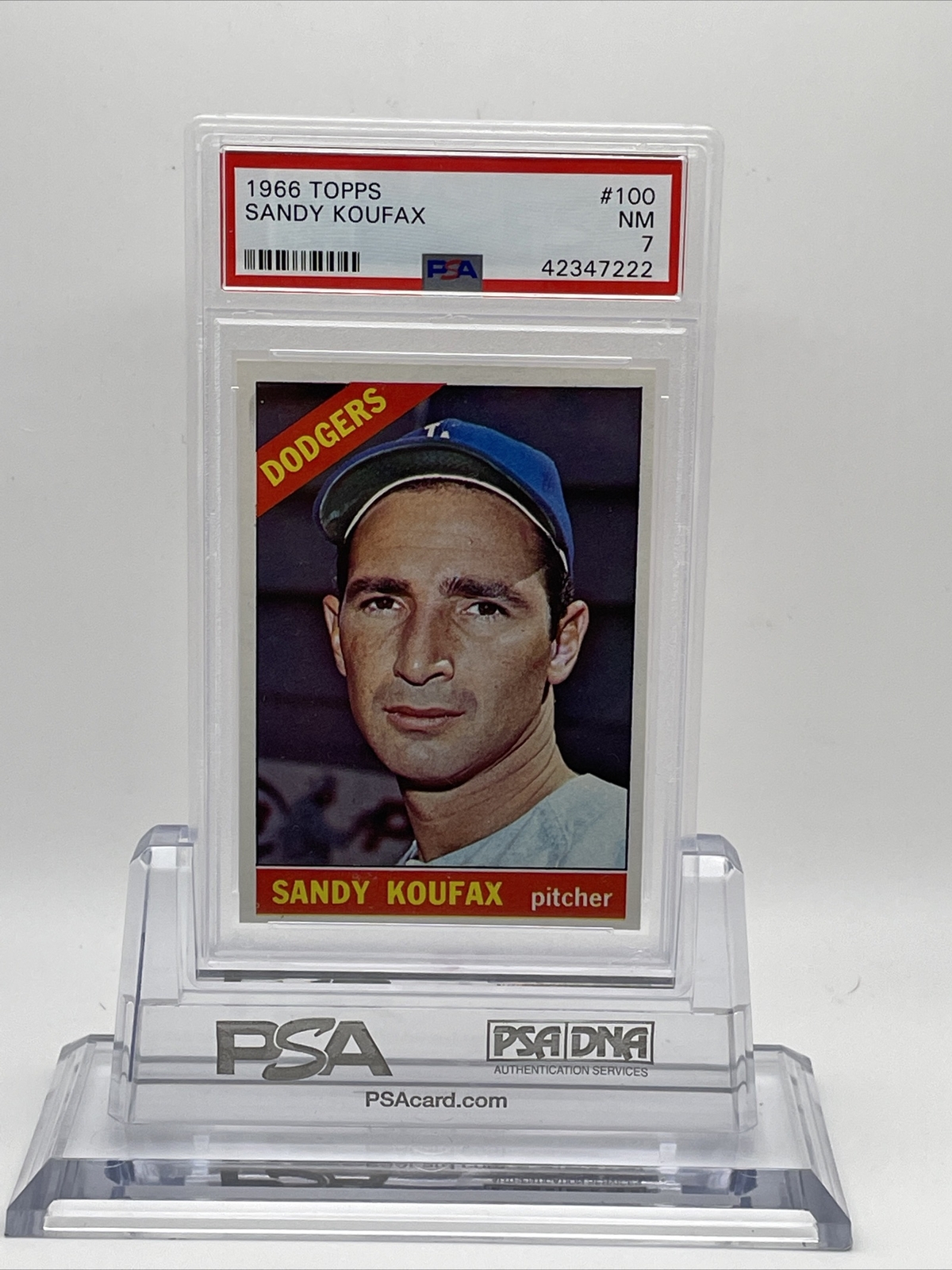 1966 Topps Sandy Koufax Baseball Card #100 PSA 7 NM Near Mint | eBay