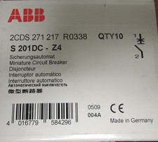 ABB 2CDS 271 217 R0338 Miniature Circuit Breaker 4A 60 VDC S 301DC Z4 *Per Each*