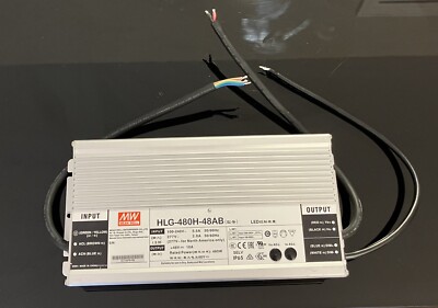 Mean Well HLG-480H-48AB LED Driver 480W 48V 10A IP65 CC+CV dimmable Meanwell PSU