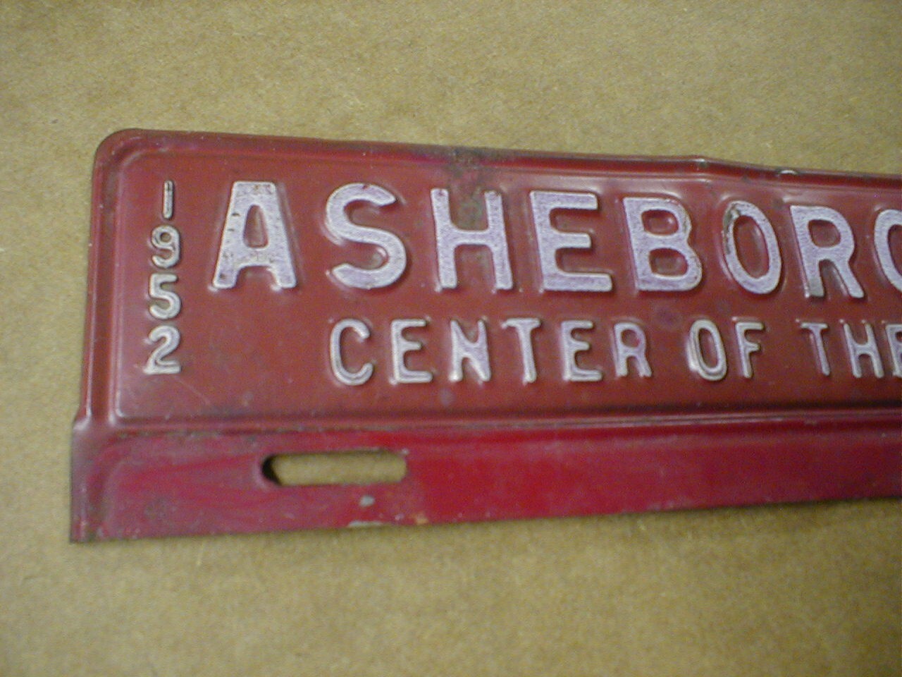 Asheboro North Carolina NC Randolph County 1952 VTG License Plate City