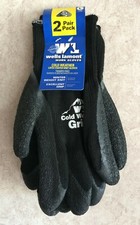 Wells Lamont Men's Gloves New Size L Latex Coated Knit Work Grips Winter 2 Pair