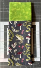 Homemade Flannel Frogs, Snakes, & Shrooms  Pillowcase - handmade, standard size