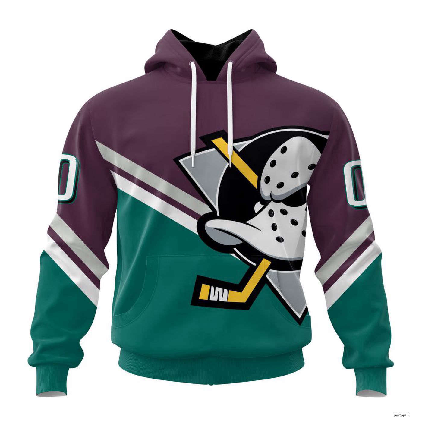Personalized Anaheim Ducks Special Bold Design Hoodie Pullover Hockey Team