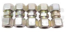LOT OF 5 NEW EO/PARKER HYRDAULIC THREADED COUPLING 1/2"ID, 1/2"ID, 12-L NUT