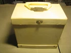 Vintage 45 rpm carrying case white