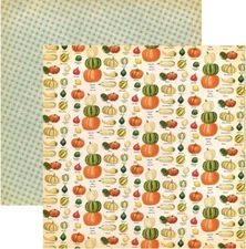 Fall Break - Gourd Variety, fall DS scrapbook paper - Carta Bella FA886