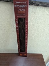 Euronext Clip in Hair Extensions Premium Remy Clip-in Dark Brown Human 14 Inches