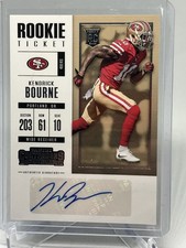 KENDRICK BOURNE 2017 PANINI CONTENDERS #243 RC TICKET AUTO 49ERS ROOKIE