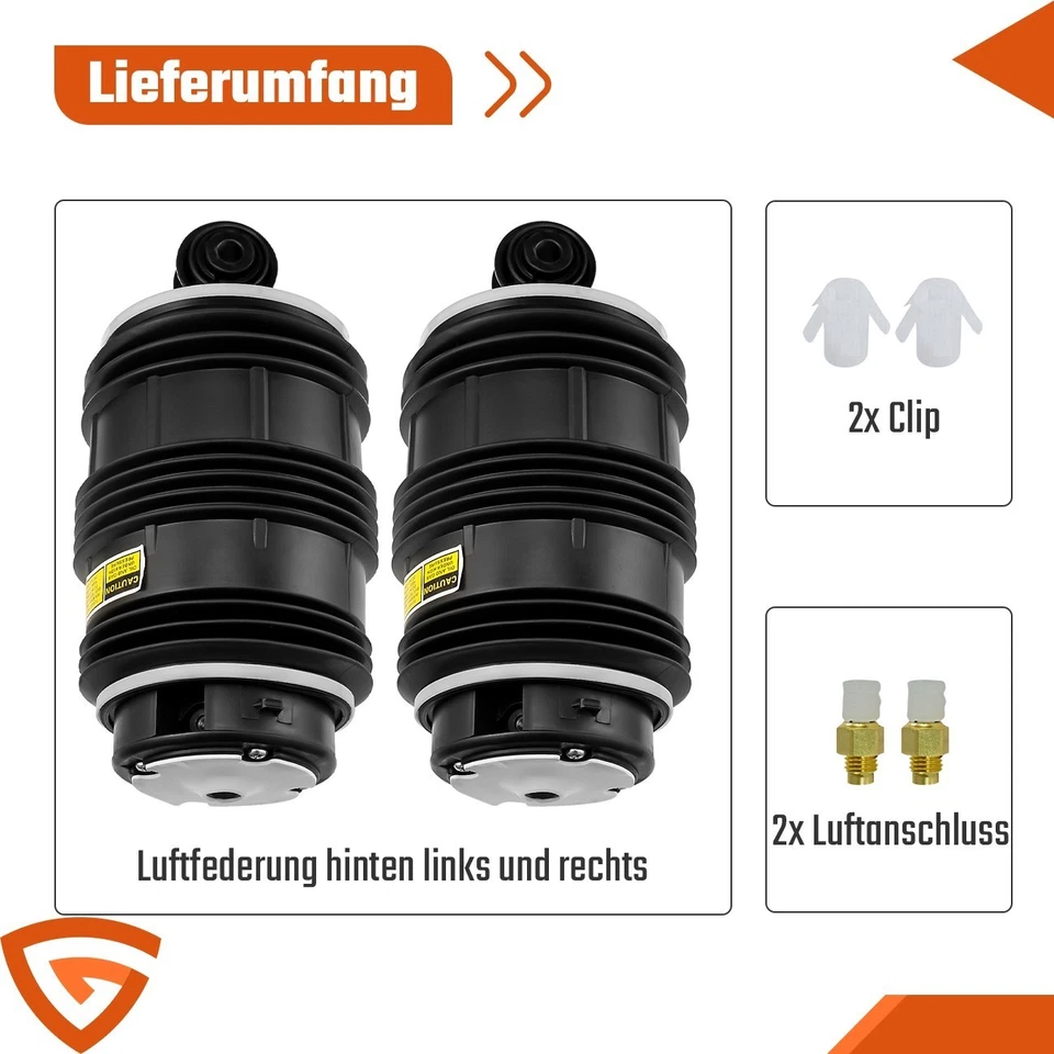 2X Luftfederbälge Luftfederung für Mercedes E-Klasse W211 S211 2113200925 2 PIN - Bild 3 von 4
