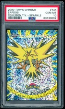 *PSA 10* 2000 Pokemon Topps Chrome Series 2 *SPARKLE* Zapdos 145 LEGENDARY BIRD