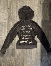 Ultra Rare Early 2000 s Y2K Vintage Juicy Couture Velour Zip Hoodie, Size M