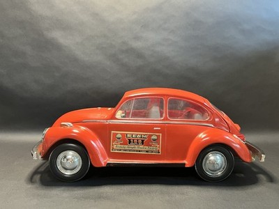 Vintage 1973 VW Volkswagen Beetle Bug Red Car Jim Beam Whiskey Decanter EMPTY
