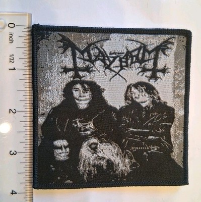 Mayhem Band Dead Euronymous Black Border Woven Patch