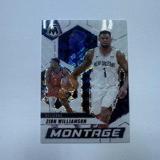 2024-25 Mosaic Zion Williamson Montage White /25 Pelicans