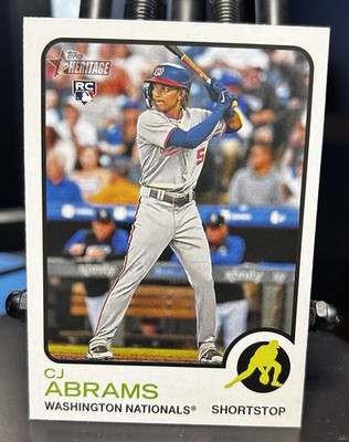 CJ Abrams 2022 Topps Heritage High Number LOGO COLOR Variation SP RC #501