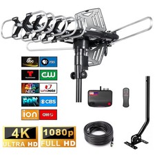 TV Antenna for Smart TV Outdoor,Long Range Reception, 4K HD 1080P, 25ft Cables