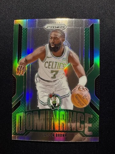 Jaylen Brown #6 2024-25 Panini Dominance Green Prizm Color Match Boston Celtics