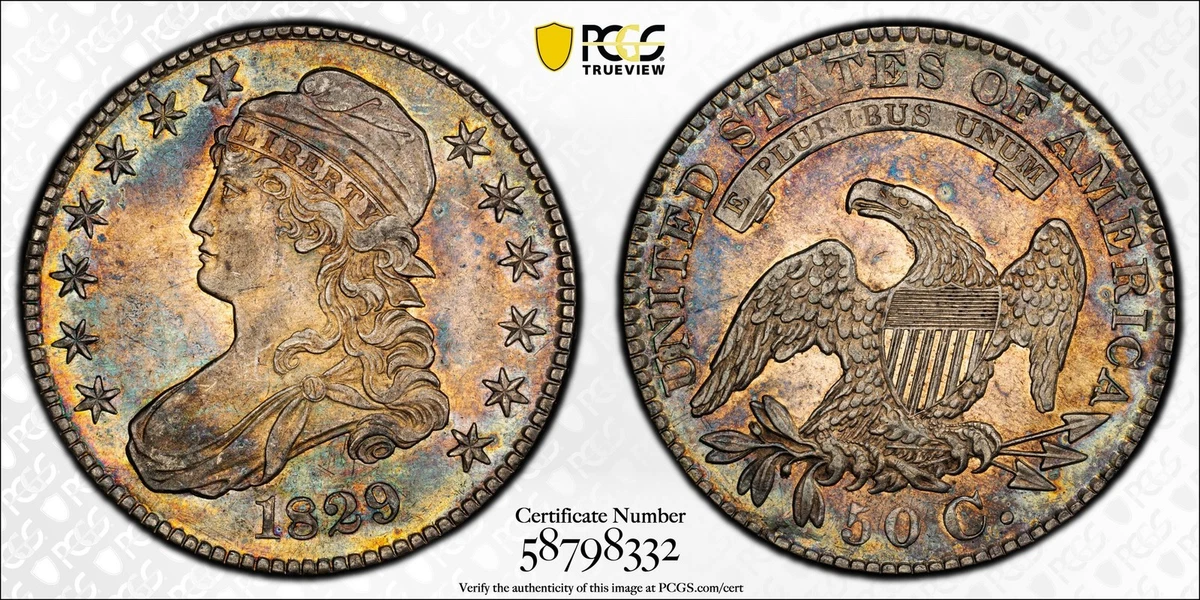PCGS AU 58 Grade US Early Half Dollar Coins 1794-1839 for sale | eBay
