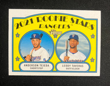 2021 Topps Heritage Rookie Stars #400 Anderson Tejeda Leody Taveras Rangers