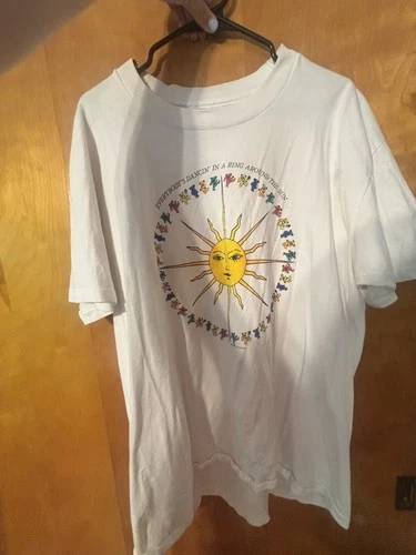 Grateful Dead Shirt Mens XL Dancing Bears Sun G 1980s vintage concert t-shirt, vintage, size XL, single stitch, B+ condition