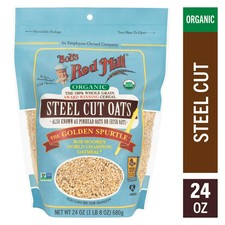 Bob's Red Mill Organic Steel Cut Oats 24 oz Shelf-Stable Bag Whole Grain Cook