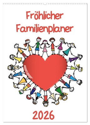 Pixelpunker. de Vrd | Fröhlicher Familienplaner (Wandkalender 2026 DIN A2...