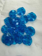 LEGO- NEW 2654-TRANS DARK BLUE-PLATE ROUND 2 X 2 W/ ROUNDED BOTTOM-20 PIECES