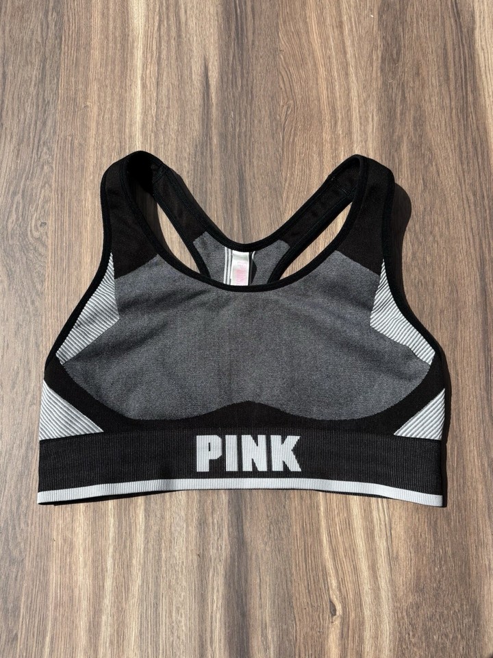 Victoria’s Secret PINK Colour Block Comfy Seamless Sports Bra Size Medium