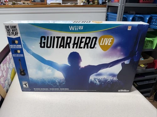 Nintendo Wii U Guitar Hero Live Game & Single Guitar Bundle * NEW open box *