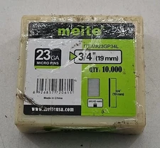 Meite - 23GP34L - 3/4" Headless Pin Nails - 23 ga - Box of 10,000