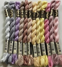 DMC Perle #3 Thread Lot 12 Skeins Pastel Colo...