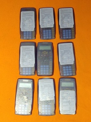 Lot Of 9 Texas Instruments TI-15 Explorer Elementary Calculators & Covers