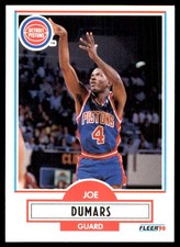 Joe Dumars 1990-91 Fleer #55 Pistons NBA READ FREE SHIPPING AutographDen