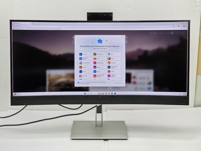 HP E34m G4 34'' WQHD Curved Monitor 21:9 75Hz USB-C, DisplayPort, HDMI, Camera