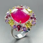 AAA Quality 9 ct Ruby Ring 925 Sterling Silver Size 8.5 /R470765