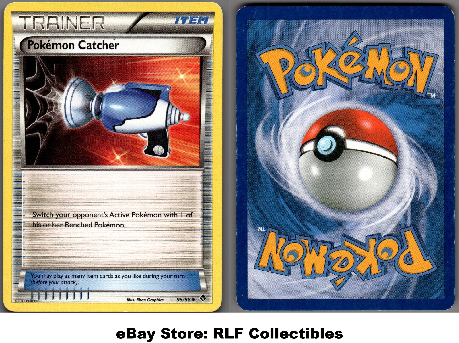 2011 Pokemon, B&W Emerging Powers, #95/98 Pokemon Catcher, Uncommon (b)