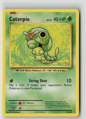 Caterpie 3/108 - Evolutions - EN - NM - Pokemon TCG