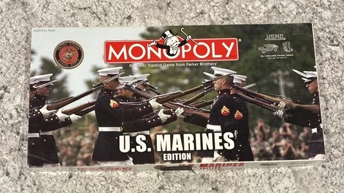 Monopoly US Marines Collectors Edition Made In USA Hasbro Rare Complete 2005 VTG