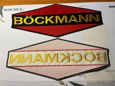 Böckmann Pferdeanhänger Aufnäher 30x12cm gestickter Stoffaufnäher