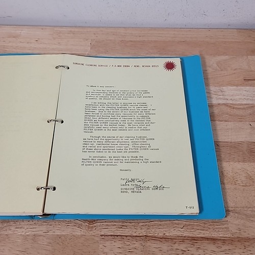 Vtg Filter Queen Vacuum Manual Advertisementa Pamphlet Binder Salesman - Picture 9 of 24