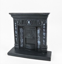 Dolls House Victorian Cast Iron Fireplace Miniature 1:12 Scale Resin Furniture