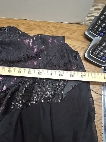 A Wish Come True Overtake Unitard Dance Costume Black Lace Burgundy Velvet XLA - Picture 19 of 19