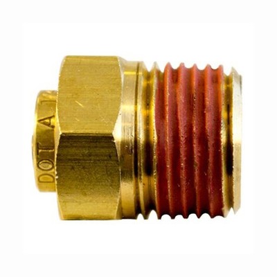 Tectran PL136812E Dot Male Push Lock Brass Connector Fitting For Nylon Tubing, 3